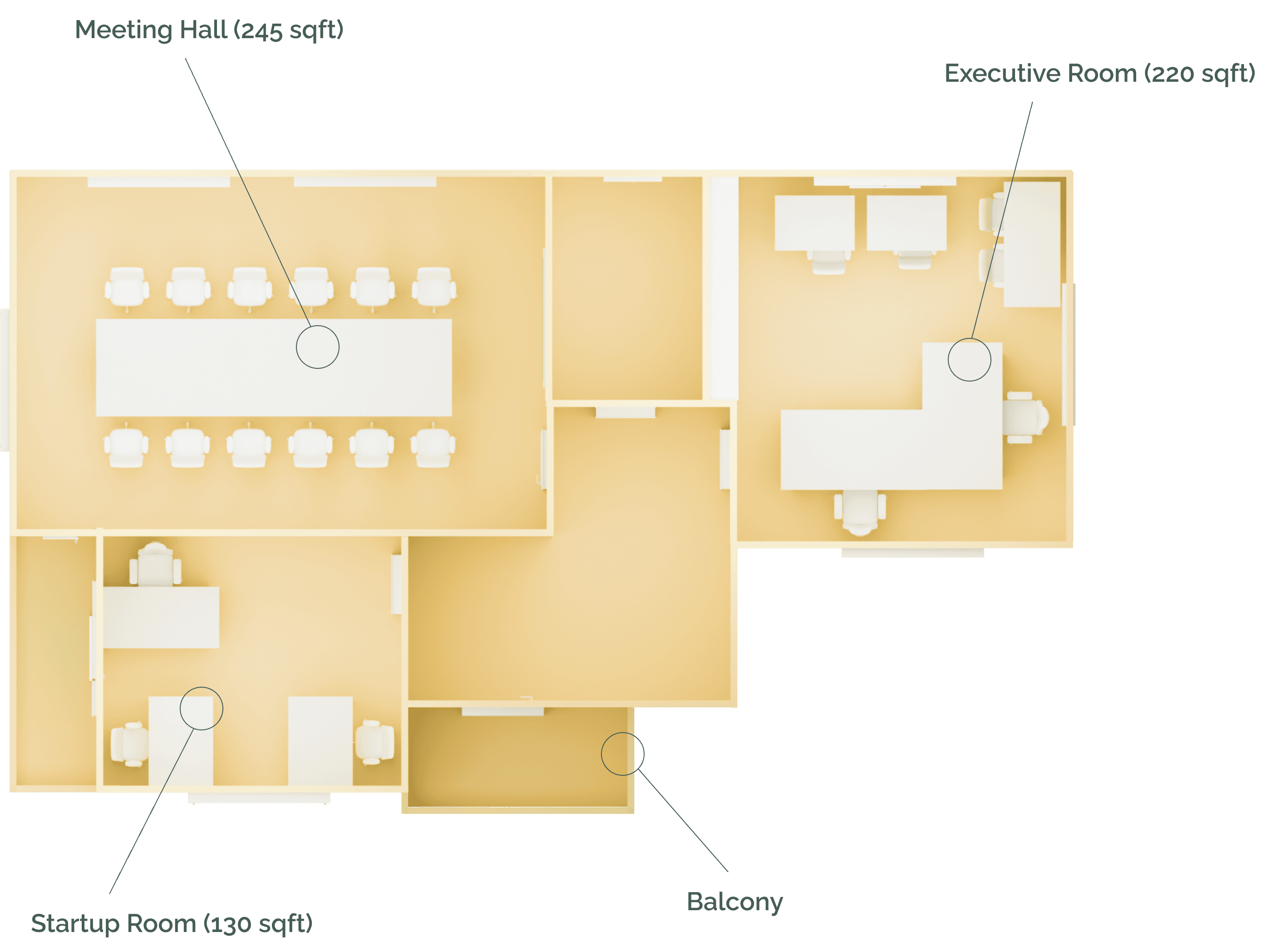 First floor top view